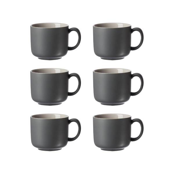 Kaffeetassen Jasper 6er Set Grau