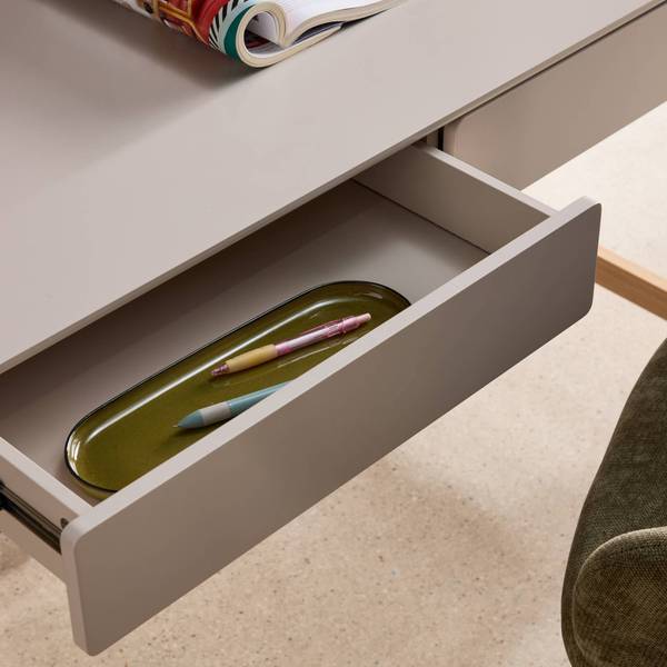 Schreibtisch Tommy Beige - Holz teilmassiv - 55 x 76 x 120 cm
