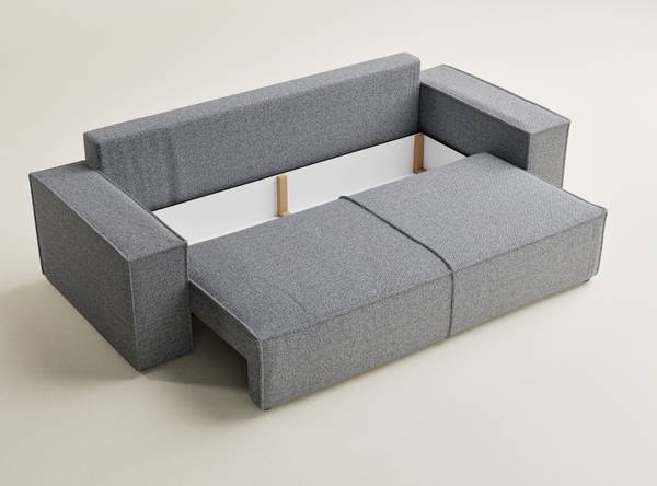 Sofa mit Schlaffunktion Milos Grau