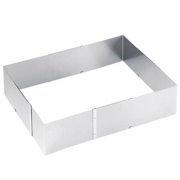 Backrahmen UNO, Edelstahl Silber - Stahl - 20 x 9 x 24 cm