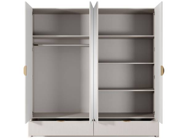 Drehtürenschrank LATINA Beige - ABS - 213 x 209 x 55 cm