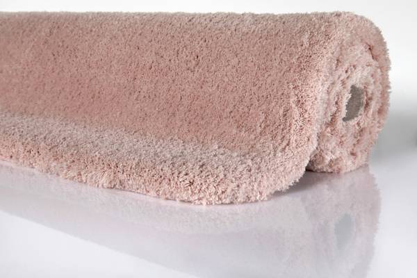 Badteppich Porto Azzurro Grau - Hellrosa - Pink - 80 x 150 cm