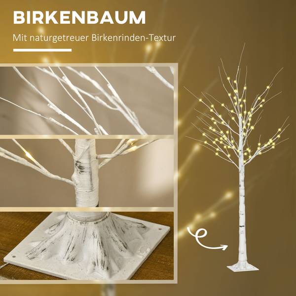 Lichterbirkenbaum 830-550V92WT 22 x 180 x 22 cm