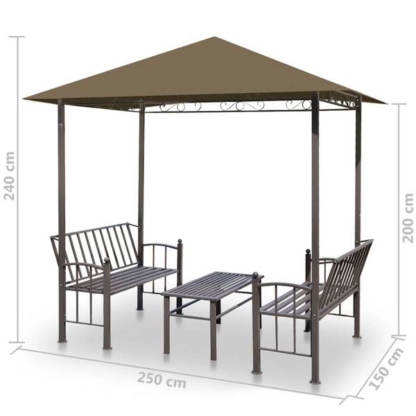 Gartenpavillon 3007759 Taupe