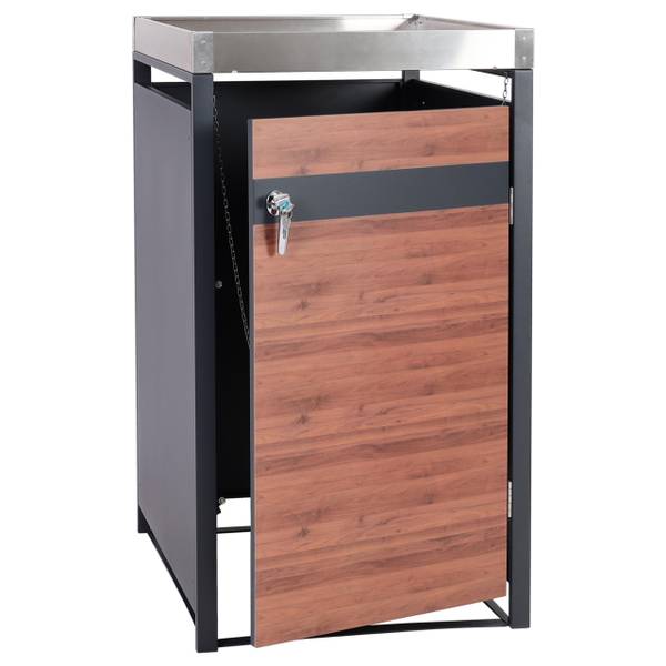 Afvalbakbekleding J82 (1 stuk) bruin - staal - 68 x 125 x 80 cm