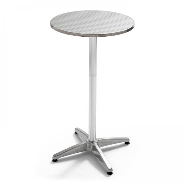 Bartisch mit 2 Stühle Soho Grau - Metall - 1 x 110 x 1 cm
