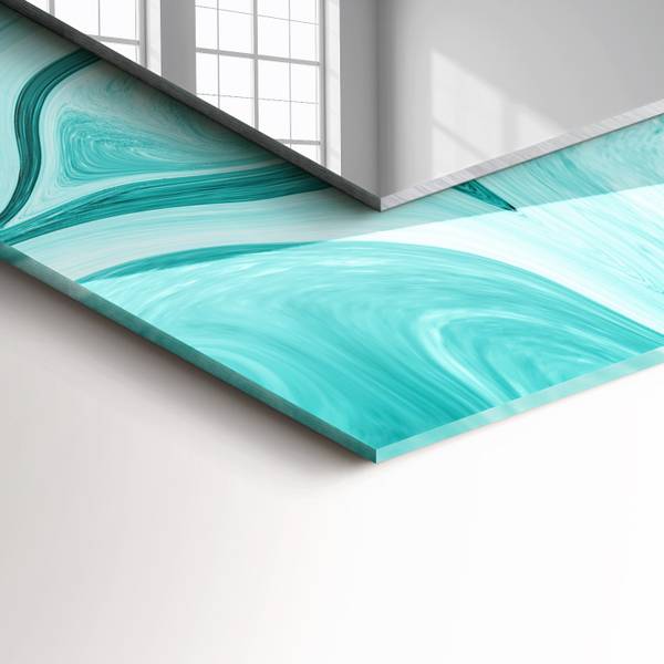 Wandspiegel Abstraktes Marmormuster Höhe: 80 cm