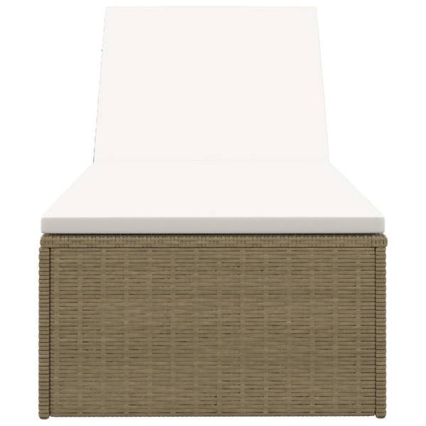 Gartenliege M607039 Braun - Polyrattan - 60 x 84 x 198 cm
