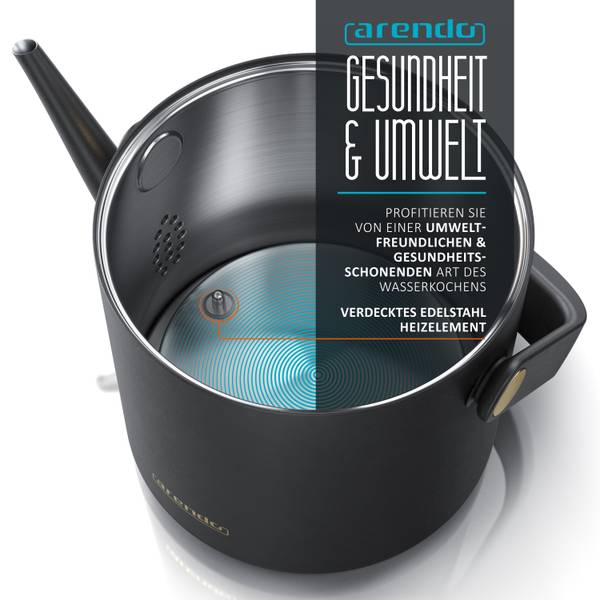 Wasserkocher GE-1851 Grau - Metall - 27 x 23 x 20 cm