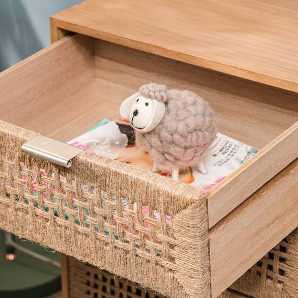 Kommode MERIDA Braun - Rattan - 45 x 71 x 36 cm