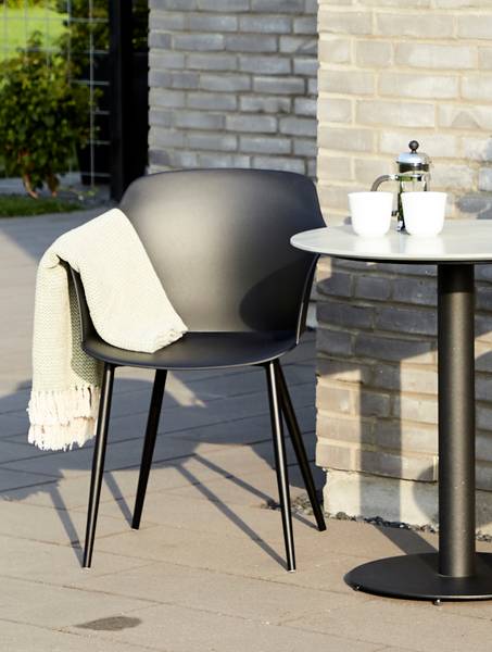 Chaise de jardin CAMILLA Noir - Métal - 58 x 1 x 1 cm