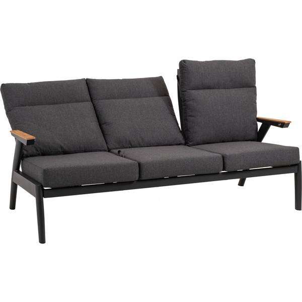 Zweisitzer-Sofa FLORENCE Schwarz - Metall - 84 x 38 x 190 cm