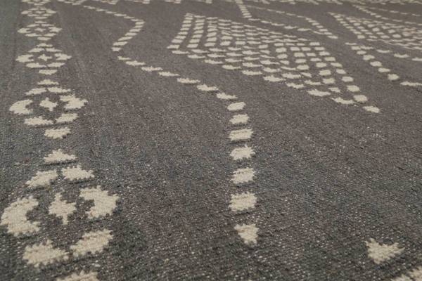 Handweb-Teppich Belmont Grau - 200 x 290 cm