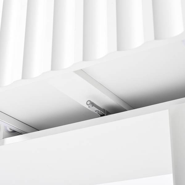 Kaptafel Spiegel WaveGLOW Ⅳ wit - plaatmateriaal op houtbasis - 100 x 127 x 40 cm