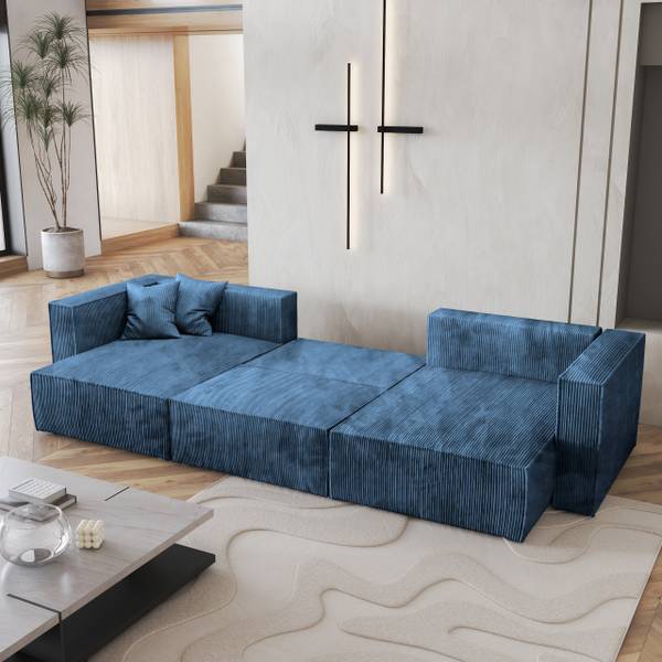 Ecksofa SARMO P Blau