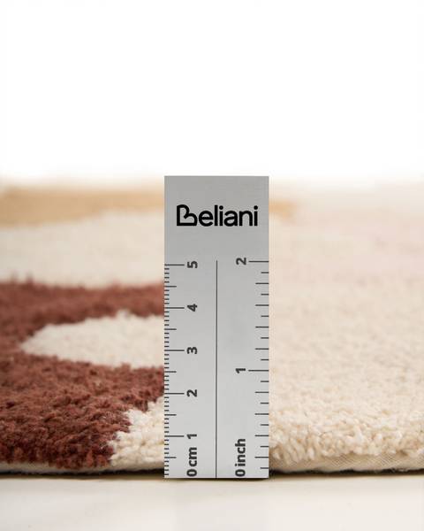 Teppich JIGSAW Beige - Braun - Pink - Naturfaser - 90 x 120 cm