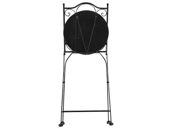 Set de bistrot CAMPRENA Noir - Bleu - Blanc - Métal - 60 x 75 x 60 cm