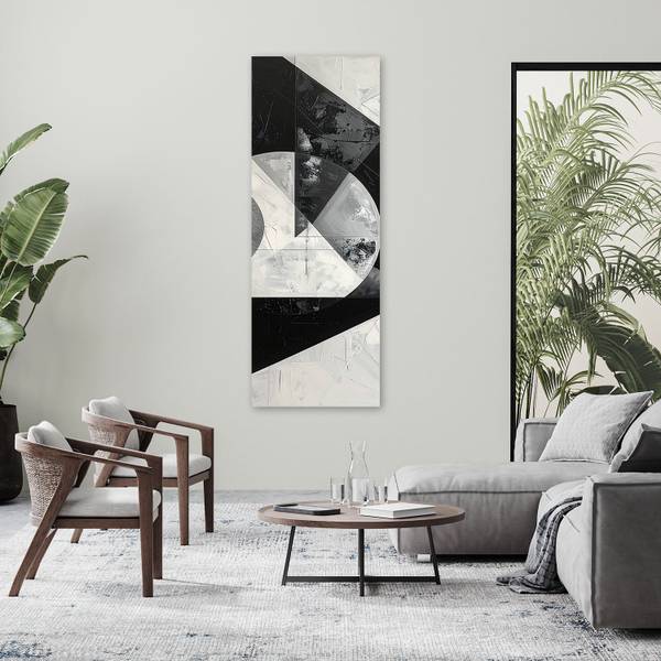 Wandbild Abstrakte Formen 50 x 150 cm