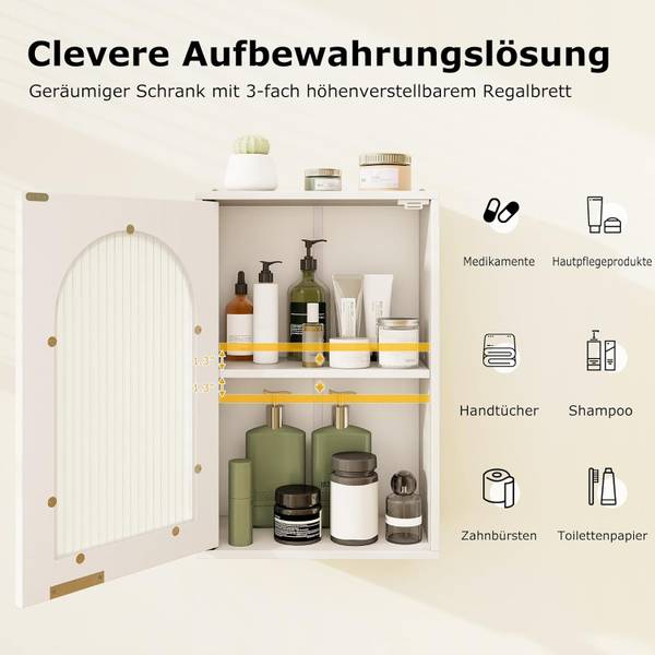 Hangkast VH34818ITNL wit - plaatmateriaal op houtbasis - 20 x 53 x 35 cm