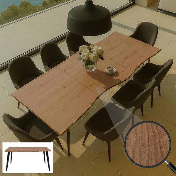 Table de salle à manger O60 Imitation noyer