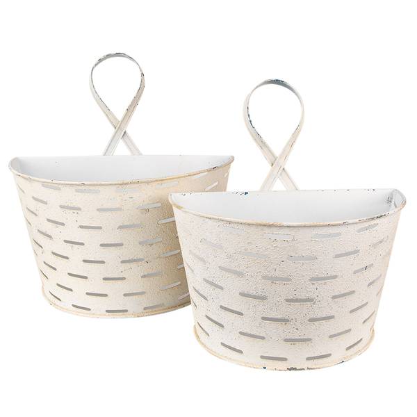 Pflanzenhalter Rosatasi Beige - Metall - 17 x 35 x 33 cm