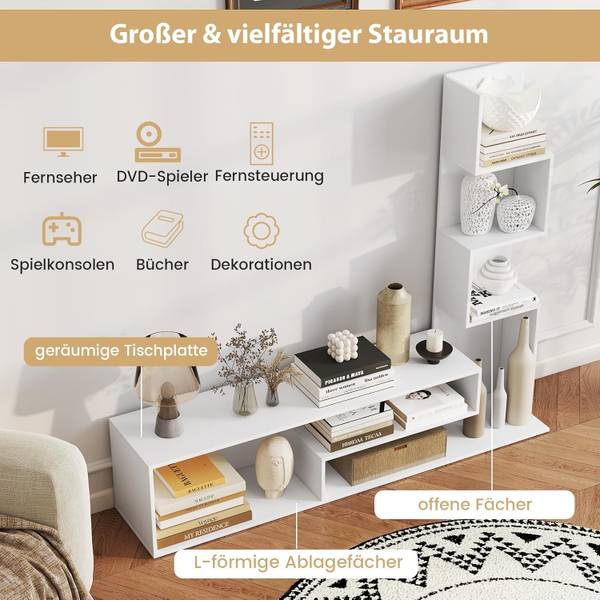 TV Lowboard TH32924 Weiß