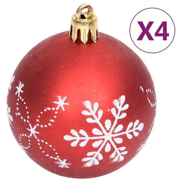 Boules de noël 3028562 (lot de 108) Rot - Weiß - Kunststoff - 1 x 1 x 1 cm