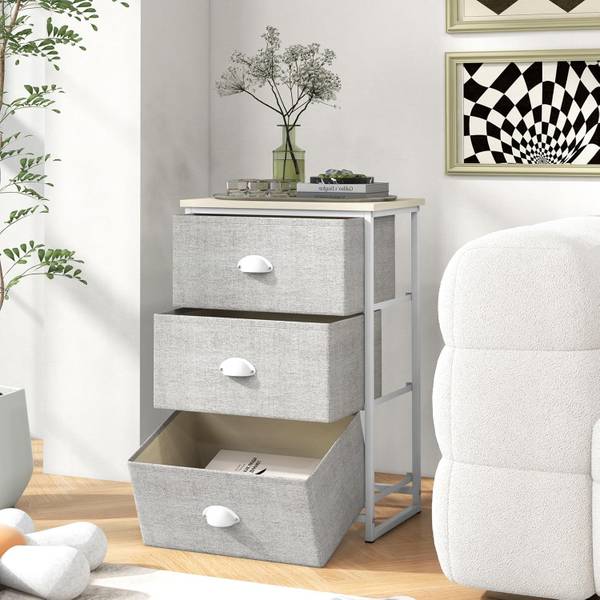 Ladekast TI83631ITNL grijs - metaal - 30 x 73 x 45 cm