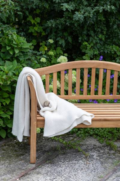 Gartenbank WAVE Massivholz - 120 x 85 x 53 cm