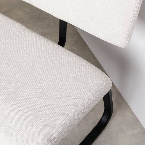 Esszimmerbank VILAS Weiß - Textil - 135 x 87 x 56 cm