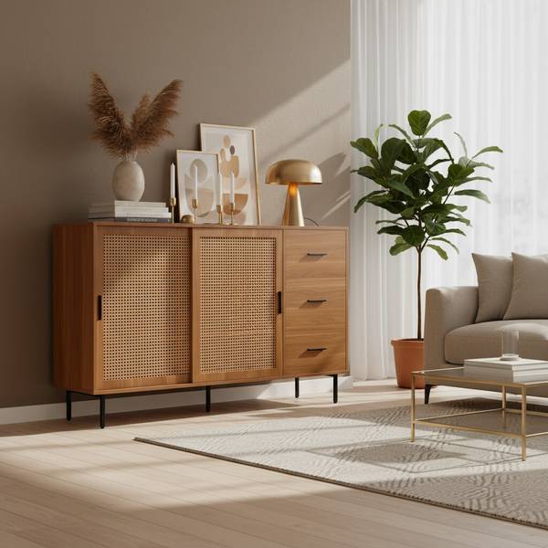 Sideboard Diapause Braun - Holzwerkstoff - 140 x 91 x 37 cm