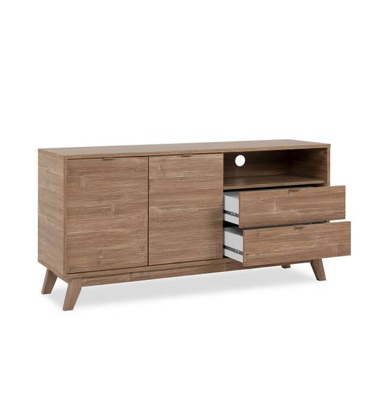 TV-Möbel BUDAPEST Braun - Holzwerkstoff - 40 x 70 x 140 cm