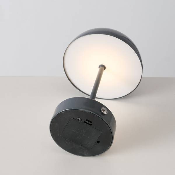 Nachttischlampe PETUNIA Grau - Metall - 15 x 25 x 15 cm