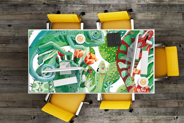 Tischmatte Kroma Grün - Polyester PVC - 100 x 50 x 1 cm