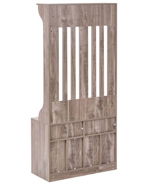 Schoenenkast DENILIQUIM bruin - plaatmateriaal op houtbasis - 80 x 170 x 35 cm