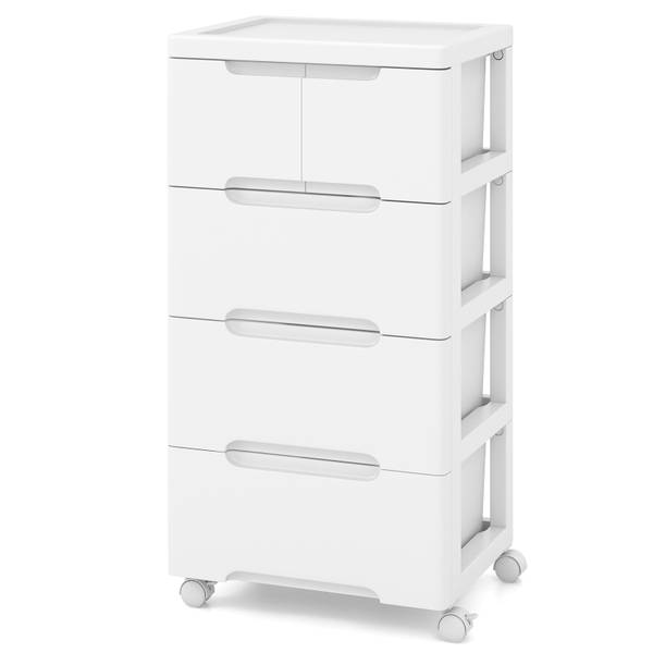 Kommode VH33611 Weiß - Kunststoff - 32 x 79 x 40 cm