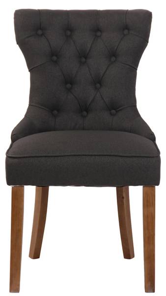 Eetkamerstoelen Franca set van 4 lavagrijs - textiel