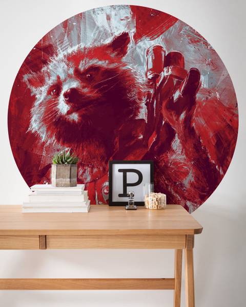 Selbstklebende Wandtattoo 611778 Rot - Vinyl - 128 x 128 x 128 cm