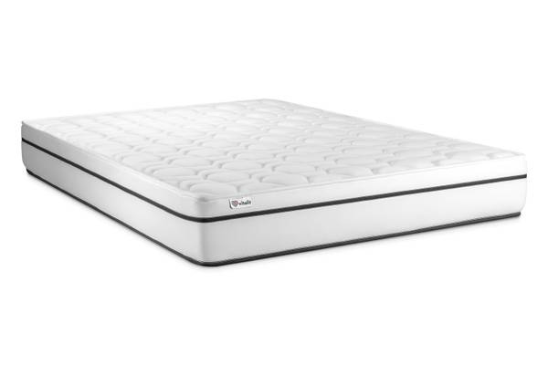 Bettgestell und Matratze VITAL SPA -  1 Grau - Massivholz - 135 x 53 x 200 cm