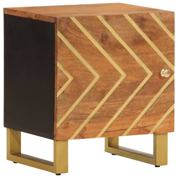 Nachttisch DE407 Braun - Massivholz - 40 x 46 x 34 cm