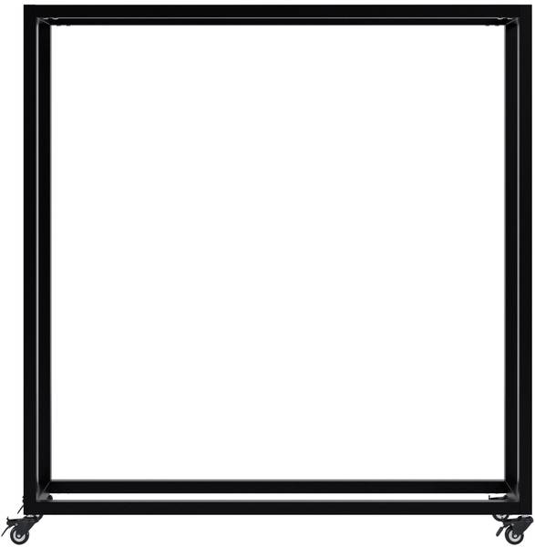 Haardhoutrek Hilta zwart - metaal - 100 x 100 x 25 cm