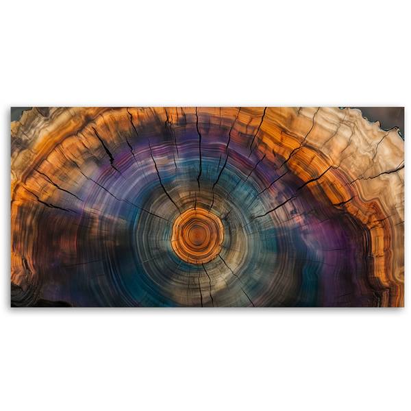 Wandbild baumringe 120 x 60 cm