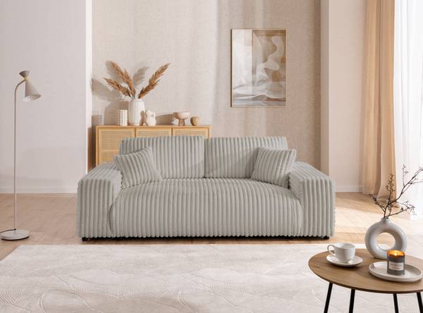 Sofa 3 Sitzer Mollis Hellgrau