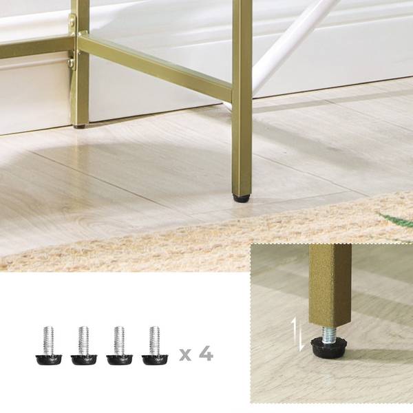 Standregal Badezimmerregal Poznań Gold - Metall - 30 x 95 x 40 cm