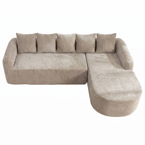 Ecksofa Min-Tru-Art Grau - Textil - 270 x 81 x 172 cm