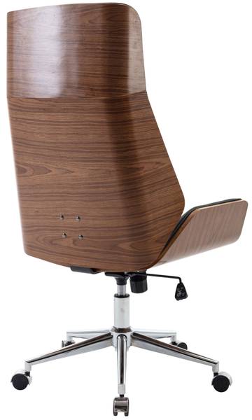 Bürostuhl Breda Schwarz - Braun - Kunstleder - 60 x 113 x 63 cm