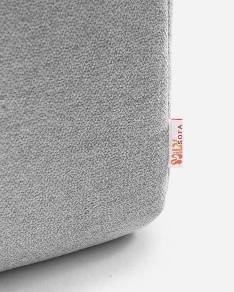 Hoekbank 3-zits met chaise longue MOUS grijs