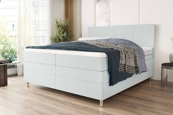 Boxspringbett Orion Hellgrau - Liegefläche Breite: 140 cm