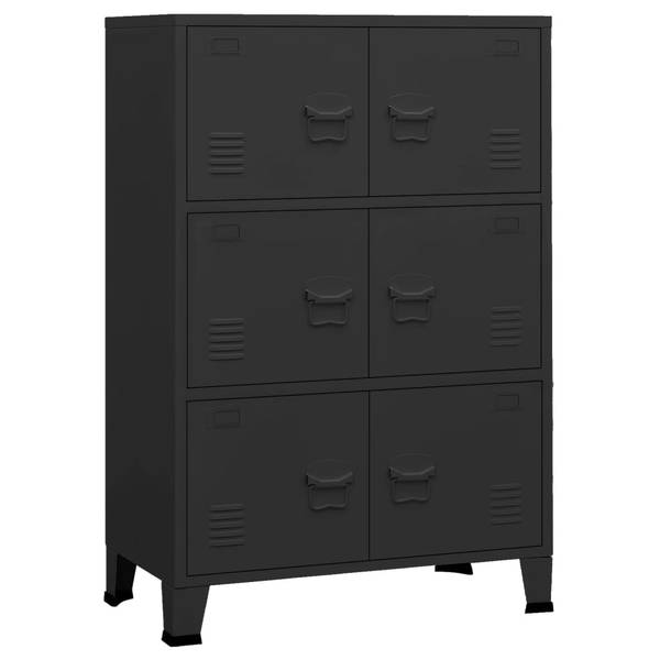 Aufbewahrungsschrank 3000144 Schwarz - Höhe: 115 cm