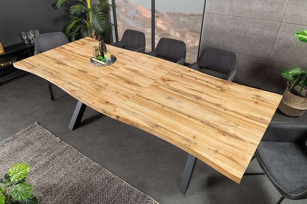 Esstisch WILD Braun - Wildeiche - 160 x 75 x 90 cm